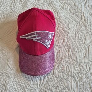 New Era New England Patriots toddler girls Pink sparkly adjustable cap EUC